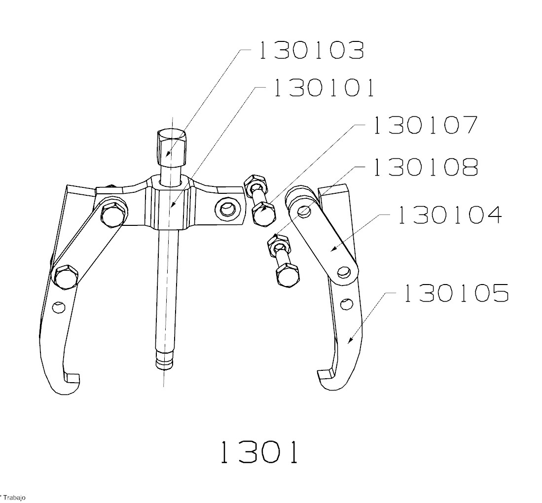 EXTRACTOR FORZA SERIE 1300 MECÁNICO DE 2 PATAS